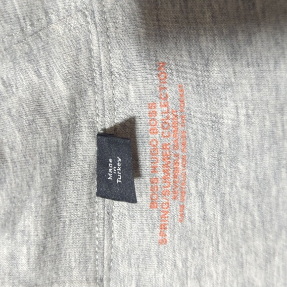 Hugo Boss Men's Size L Reversible Grey & Orange Zip Up Hoodie - Picture 5 of 10